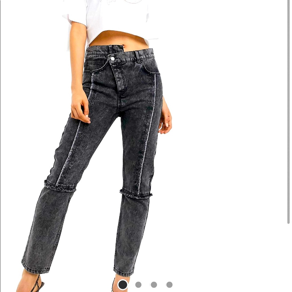 Reclaimed vintage the 89 slim leg jean with reworked and distressed seams